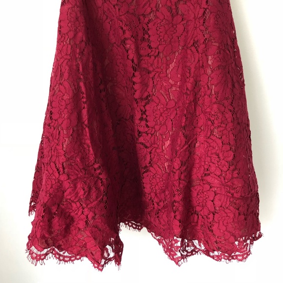 Strapless Lace Burgundy Soprano Dress Small - Picture 3 of 4